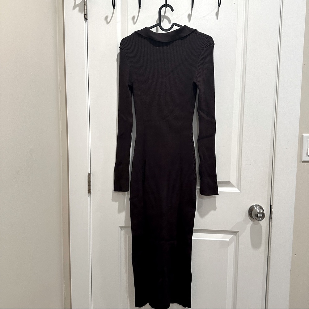 H&M Rib-knit Button-front Dress - Picture 5 of 5